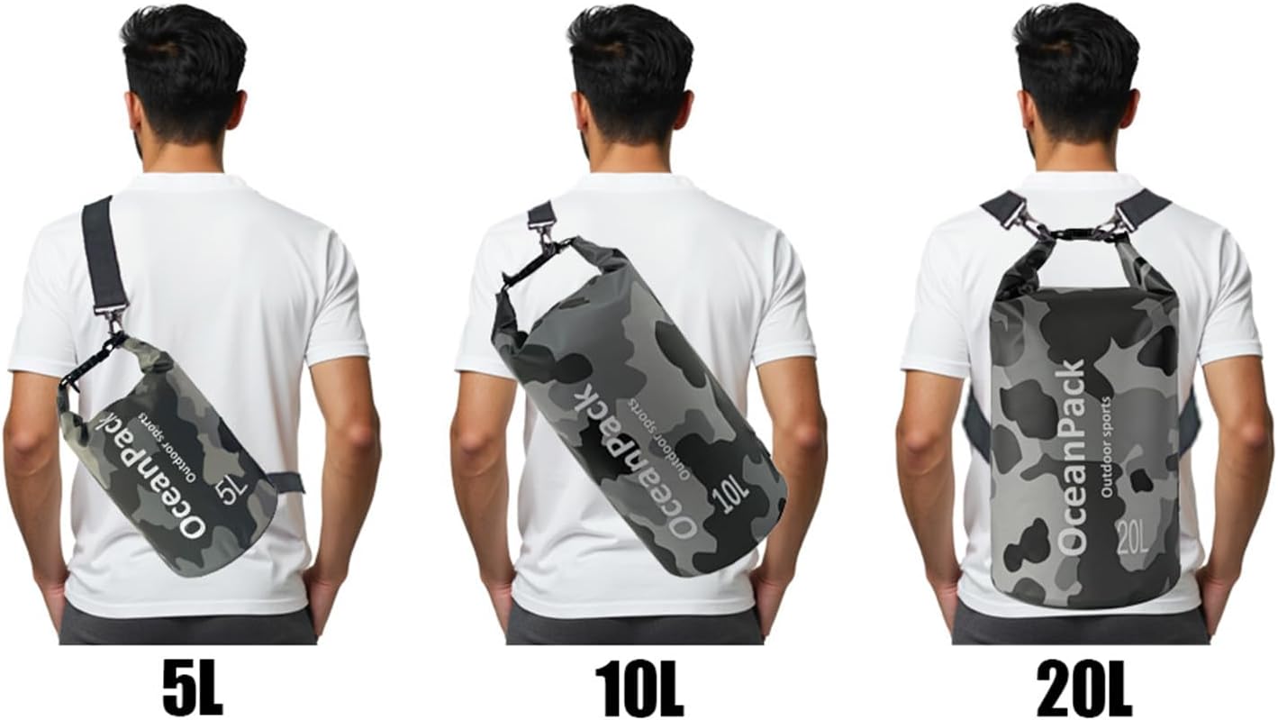 Skiennix Waterproof Dry Bag - Lightweight Roll Top Storage for Travel & Outdoor Activities | 5L/10L/20L Options