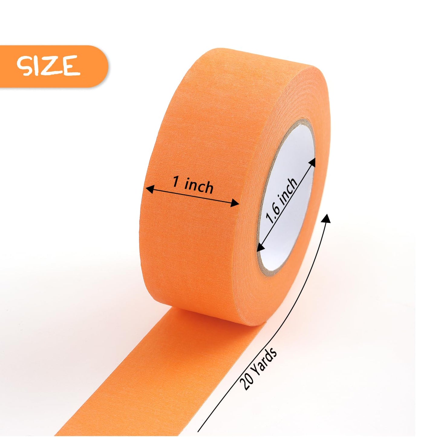 LONGKEY Colored Masking Tape Painters Tape 1 Inch X 20 Yards, 8 Rolls, 160 Yards in Total, Craft Color Painters Colorful Art Rainbow Labeling Tapes Marking Tape for Kids Crafts Moving Classroom