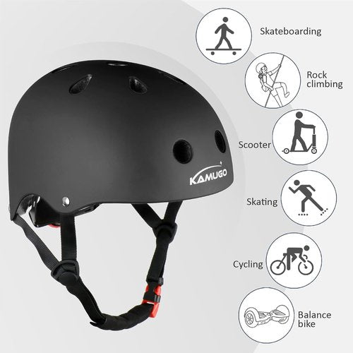 KAMUGO Kids Adjustable Helmet - Multi-Sport Safety for Ages 2-14 | Ideal for Cycling, Skating, and Scooters