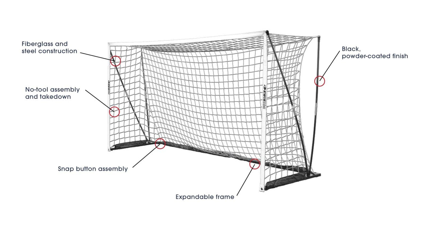 Kwik Goal Kwik Flex Soccer Goal, 6.5'H x 12'W