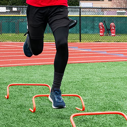 6 Pack Agility Speed Training Hurdles - 6" Detachable - Orange