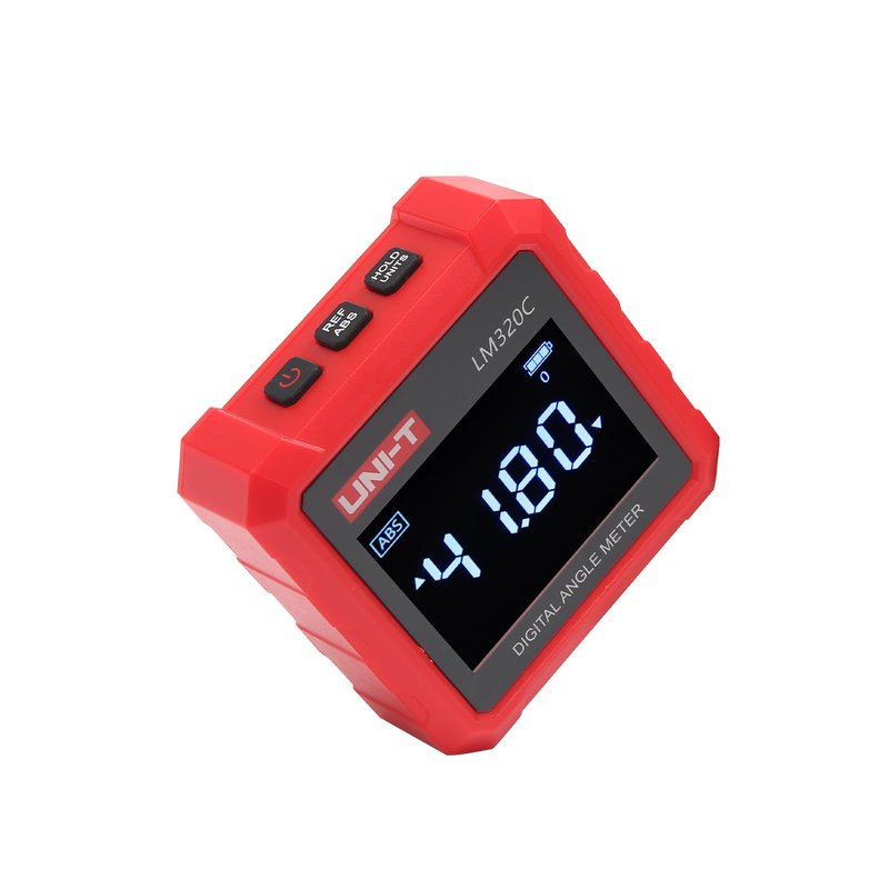 UNI-T LM320C Digital Angle Finder 4x90° Inclinometer 3 Side Magnetic Electronic Goniometer with Backlight LCD, Data Hold