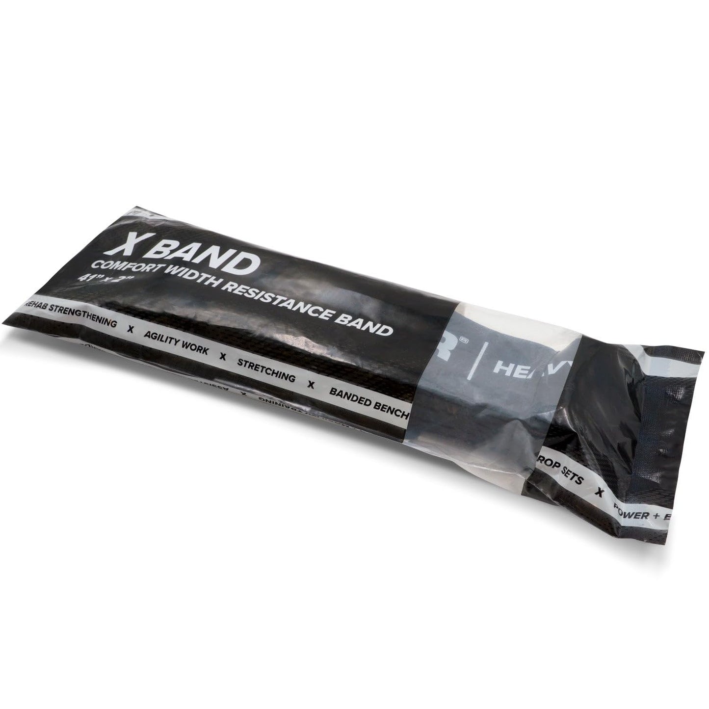 Meister X Band Comfort-Width 41" x 2" Resistance Bands - X-Wide Premium Loop Bands - Heavy/Black