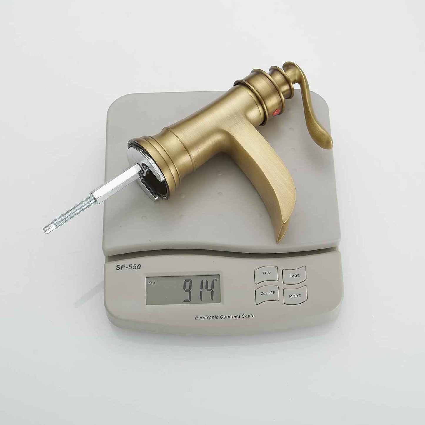 Matte Black Waterfall Bathroom Faucet - Single Handle Lavatory Sink Mixer with Brass Drain