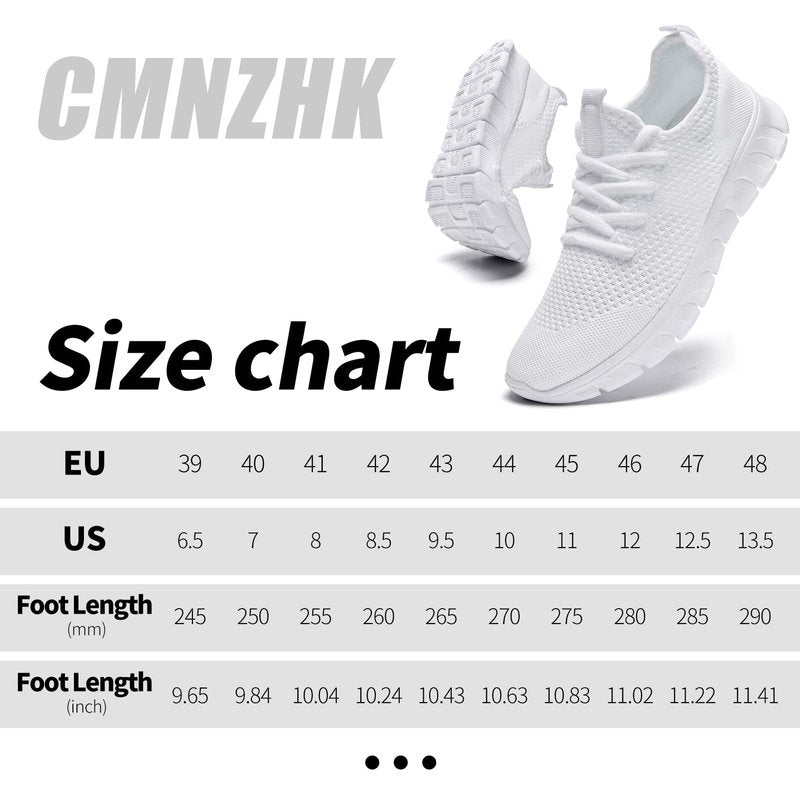 CMNZHK Men Running Tennis Shoes Gym Fashion Sneakers Walking Workout Shoes Athletic Slip on Breathable Mesh Comfortable Lightweight Casual Sport Shoe White 11