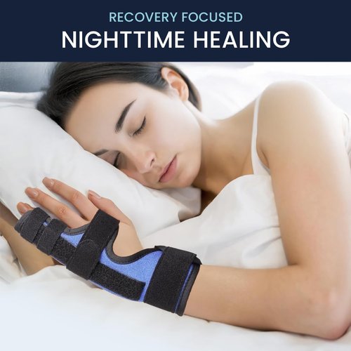MEDILYMER Metacarpal Finger Splint Hand Brace, Pinky Finger Splint for Boxer Fractures, Two Finger Brace for 4th or 5th Finger, Ulnar Gutter Splint Right Hand and Left (S/M)
