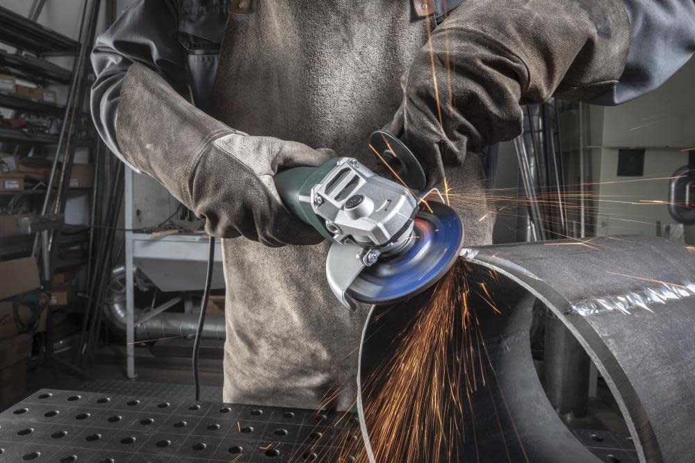 Metabo 4-1/2-Inch / 5-Inch Angle Grinder, 11,500 RPM, 8 Amp, Slide Switch (Locking), W 850-125, 603608420, Green