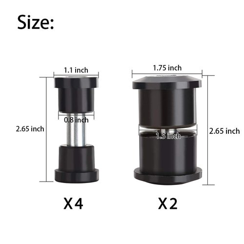10L0L Golf Cart Rear Spring Bushing Kit for EZGO RXV 2008-up Electric and Gas, Includes 4 Large Bushings 620160, 8 Small Bushings 624030, 6 Steel Spacers 620161