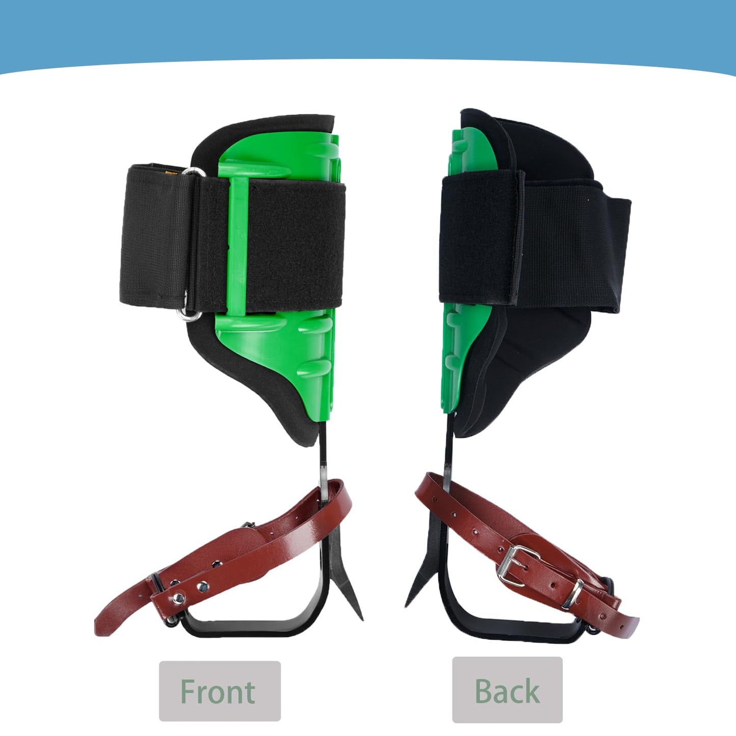 Ksdolip Adjustable Tree Climbing Spikes Set – Heavy-Duty Gear for Safe Climbing, Fruit Picking & Hunting | Steel Spikes & Secure Straps