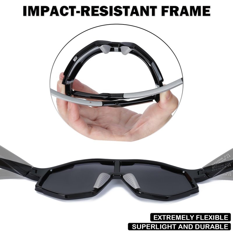 Aofalbe Kids Baseball Sunglasses, Youth Polarized Sports Sunglasses for Boys Girls, Softball Cycling Goggles UV400 Protection (Black Frame Purple Lens)