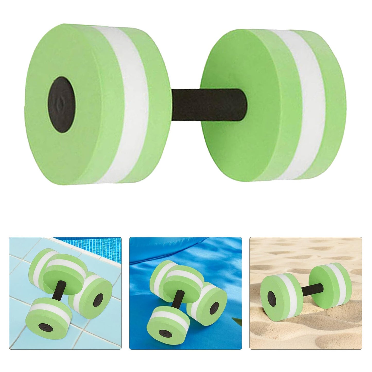 TOYANDONA Aquatic Dumbbells Set of 2 Eva Water Barbells for Pool Exercise Resistance Training Water Aerobics Fitness Workouts 10.78X5.82X5.82In