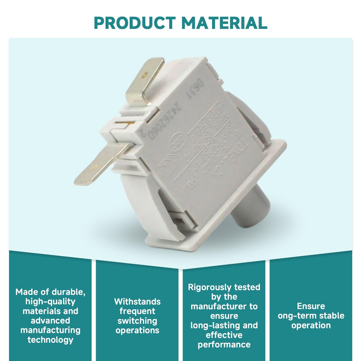 134813600 Dryer Door Switch Replacement for Electrolux, Frigidaire, Kenmore and other brand dryers. Replaces AP4316049, 131843100, 1378609, 7131843100, 7134813600, AH2330879, EA2330879 and PS2330879
