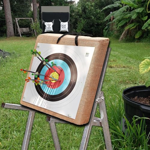 Straw Archery Target for Backyard Practice - 17.7 x 17.7 inches, Durable Bow and Target
