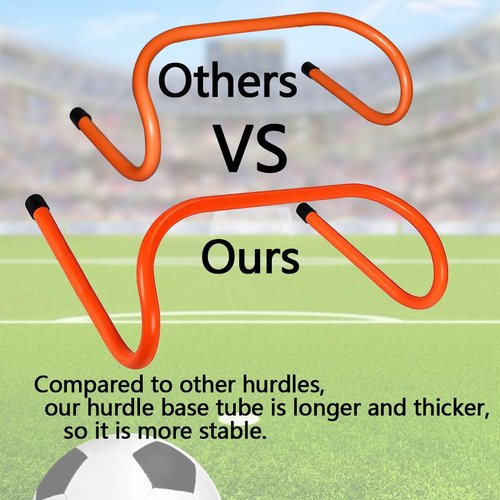 ASENVER 12 Hurdles Training Speed Agility Training Durable with 10 Marker Cone