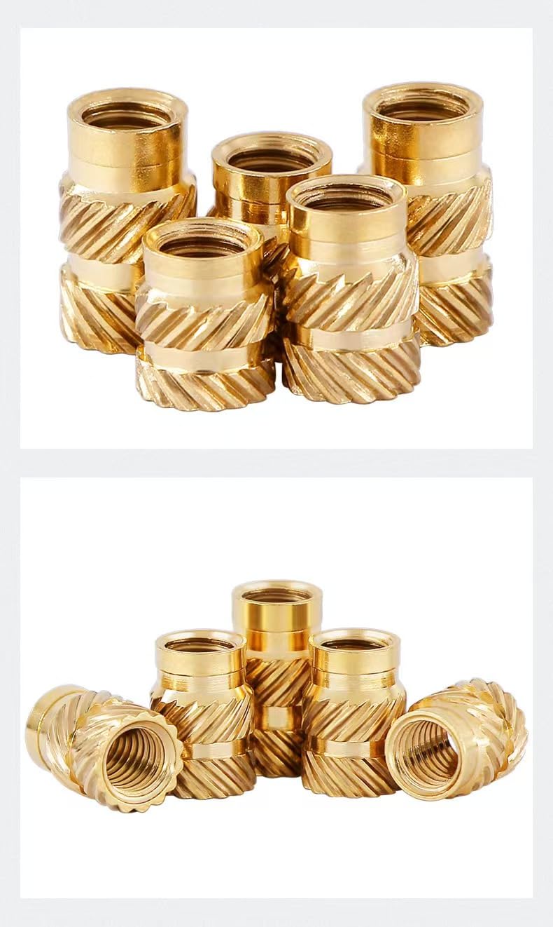 380Pcs JSIERLUOV Threaded Inserts Assortment Kit M2 M2.5 M3 M4 M5 for 3D Printing Components Plastic molding, Metric Brass Knurled Nuts Insert by Heat into Plastic Parts