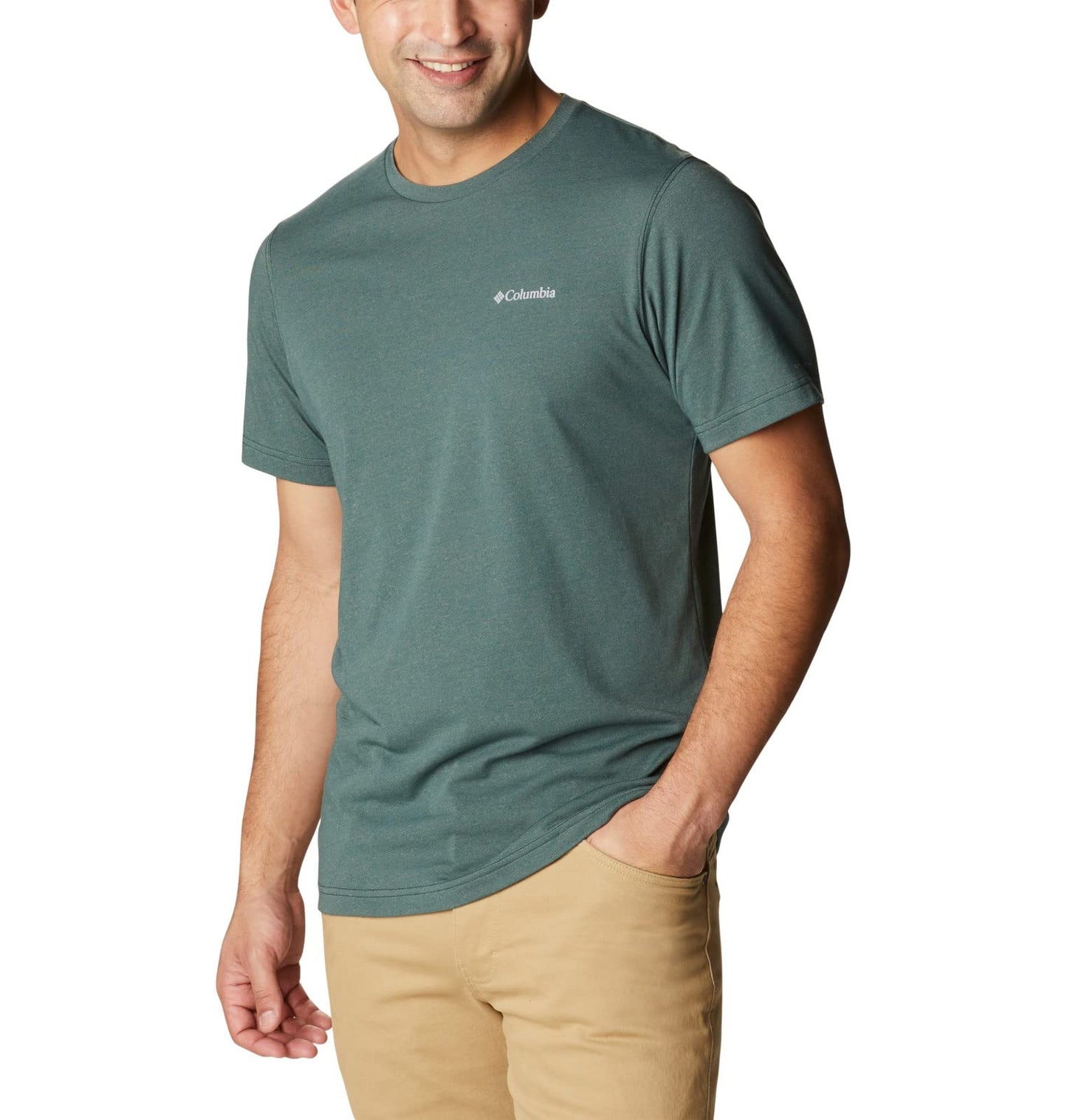Columbia Men's Thistletown Hills Short Sleeve, Spruce Heather, 3X Big