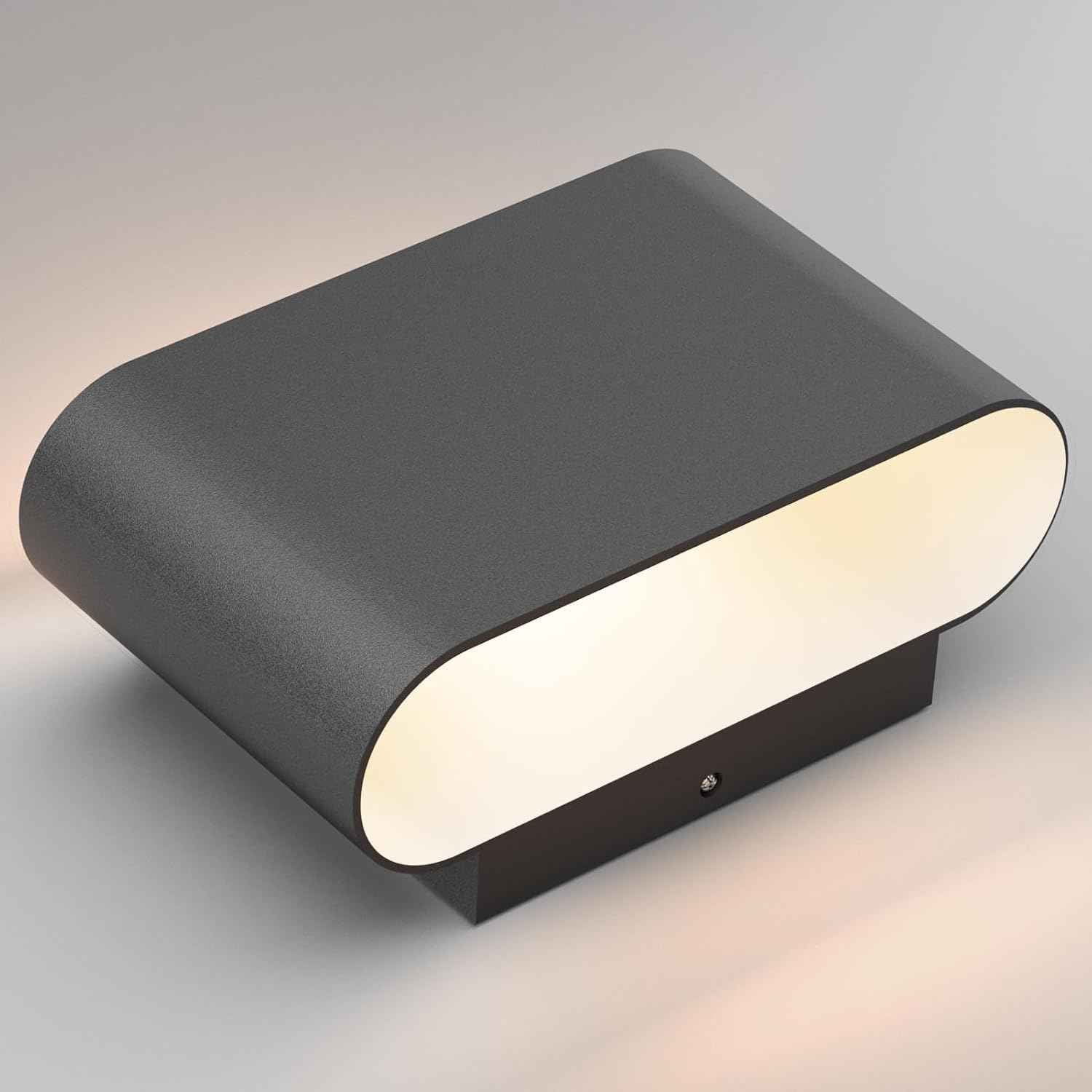 Modern Black LED Wall Sconces Set of 2 - Hardwired Up & Down Indoor Lights for Living Room, Bedroom, Hallway - Warm White 3000K (Includes G9 Bulbs)