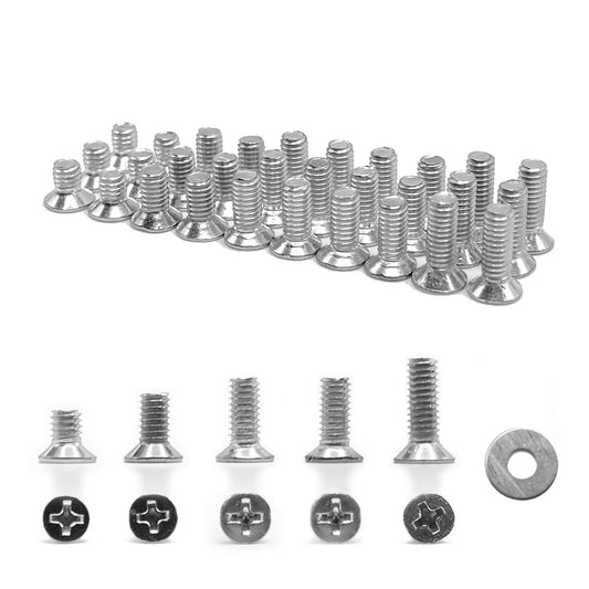 Kado Monitor Mounting Hardware Kit Set - 30pcs Assorted M4 Screws Cross Countersunk Head M4x6mm M4x8mm M4x10mm M4x12mm, Phillips Screws Flat Head Accessories for Monitor Wall Mounting and Arm Mounting