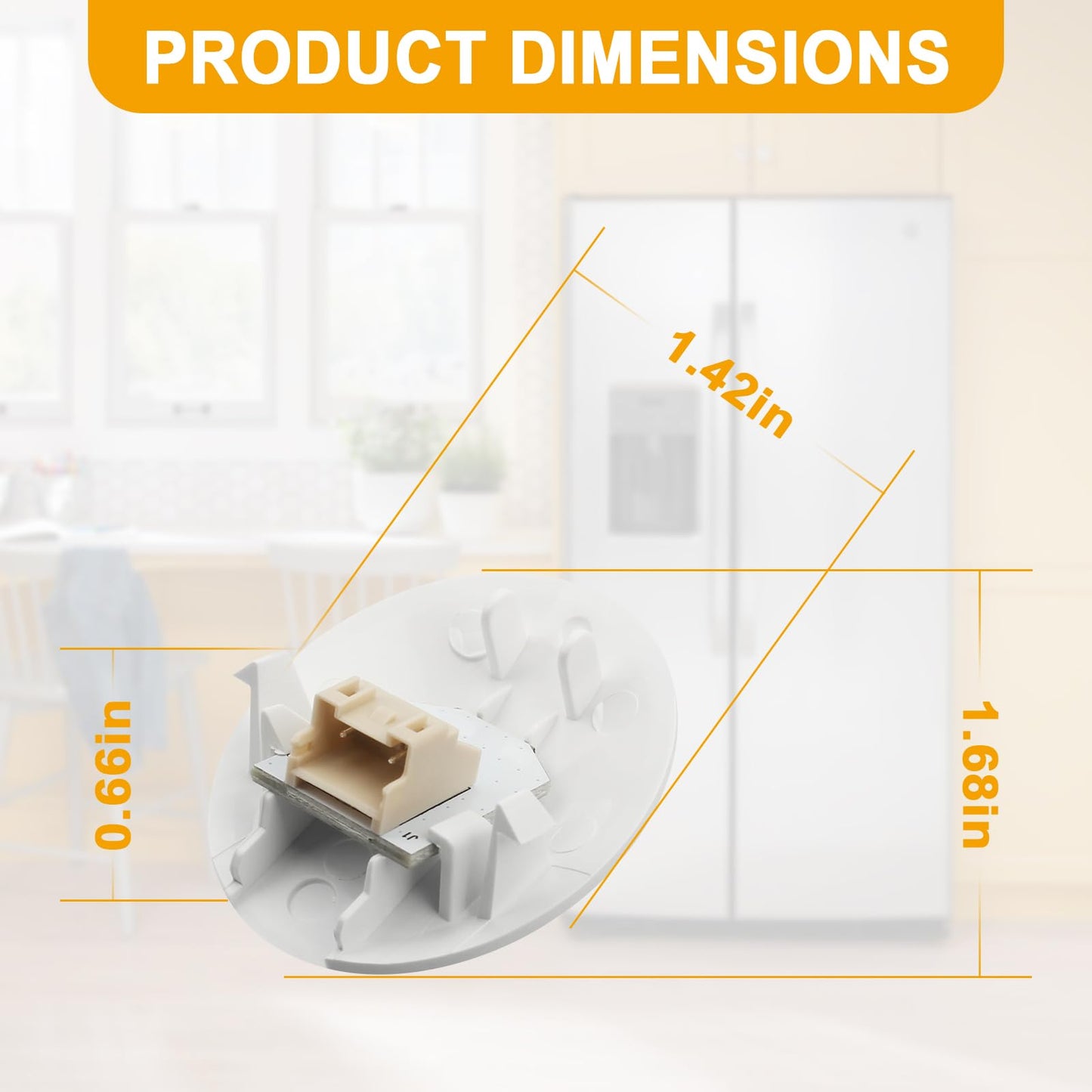 Aulpq Refrigerator LED Light Assembly for Ge Led Refrigerator Light Bulb Covers Assembly WR55X11132-2025 New Up (1 Pcs)