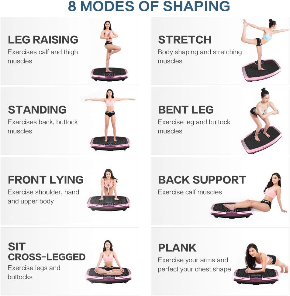 Nimto Vibration Plate Exercise Machine - Whole Body Fitness Platform with Bluetooth & Remote Control, 99 Levels