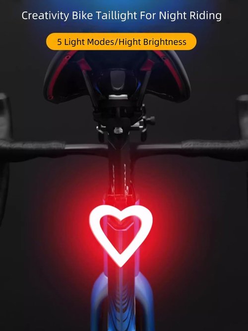 VANAPARK Bike Taillight, Creativy Shape Bike Rear Light, Rechargeable Super Bight Bicycle Tail Light Max 60 lumens 5 Light Modes, IPX5 Waterproof Bicycle Rear Lights