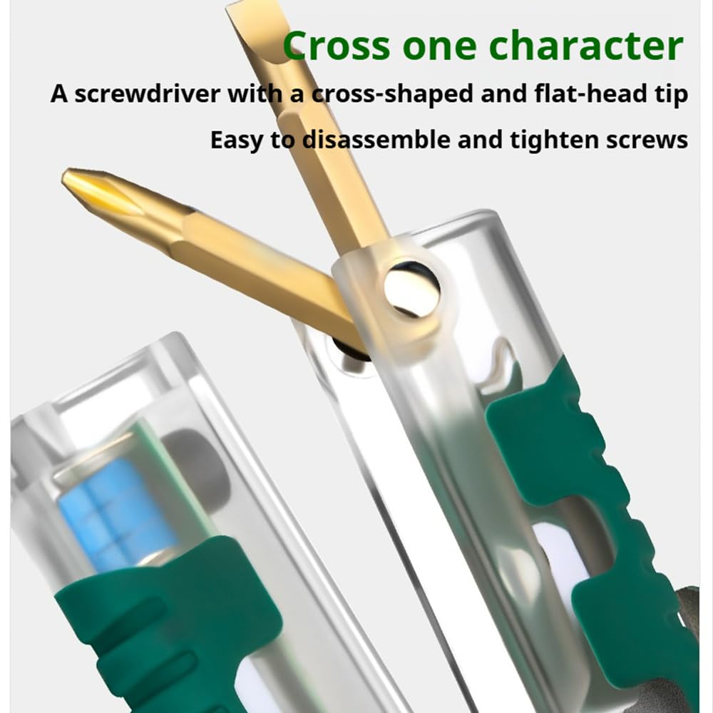 Tuvilo Electrical Pliers, 2026 New 18 In 1 Foldable Wire Stripper, Foldable Alloy Steel Multitool with Insulated-Grip Handles Wire Stripper Cutter Built-In Voltage Tester Screwdriver (Pointed Nose-a)