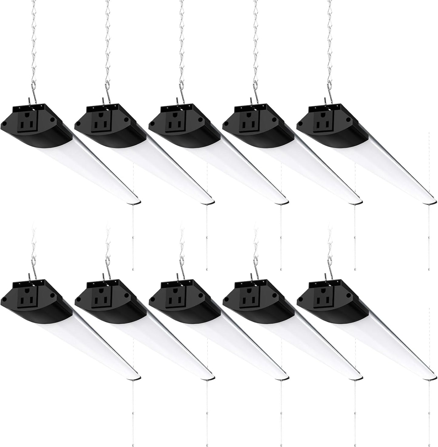 Barrina 10000LM LED Shop Light Fixture - 4FT, 84W, 5000K, Linkable, ETL Approved for Garage & Workshop