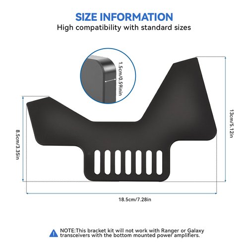 BROQIXIN Ham CB Radio Transceiver Universal Stand Mount Bracket Compatible with Many Models,Compatible Brand Universal, Cobra, Anytone, Galaxy, Stryker, RCI