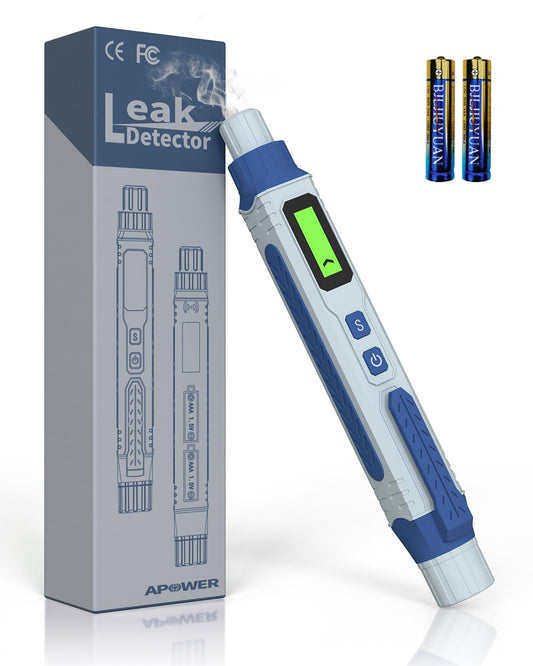APOWER Natural Gas Leak Detector with Audible & Visual Alarm, Portable Propane Sniffer to Locate Combustible Sources Like Methane Propane Home Travel