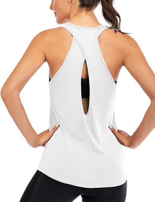 ICTIVE Women's Racerback Workout Tank Top - Open Back Design for Yoga & Running | Comfortable Fit
