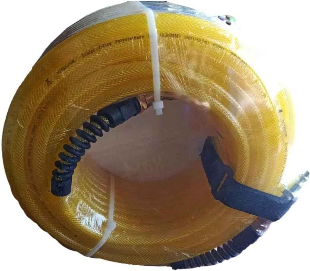 Z-Flex 1/4in. x 100ft. Reinforced Polyurethane Air Hose with Ball Coupler & Safety Plug - 300 PSI