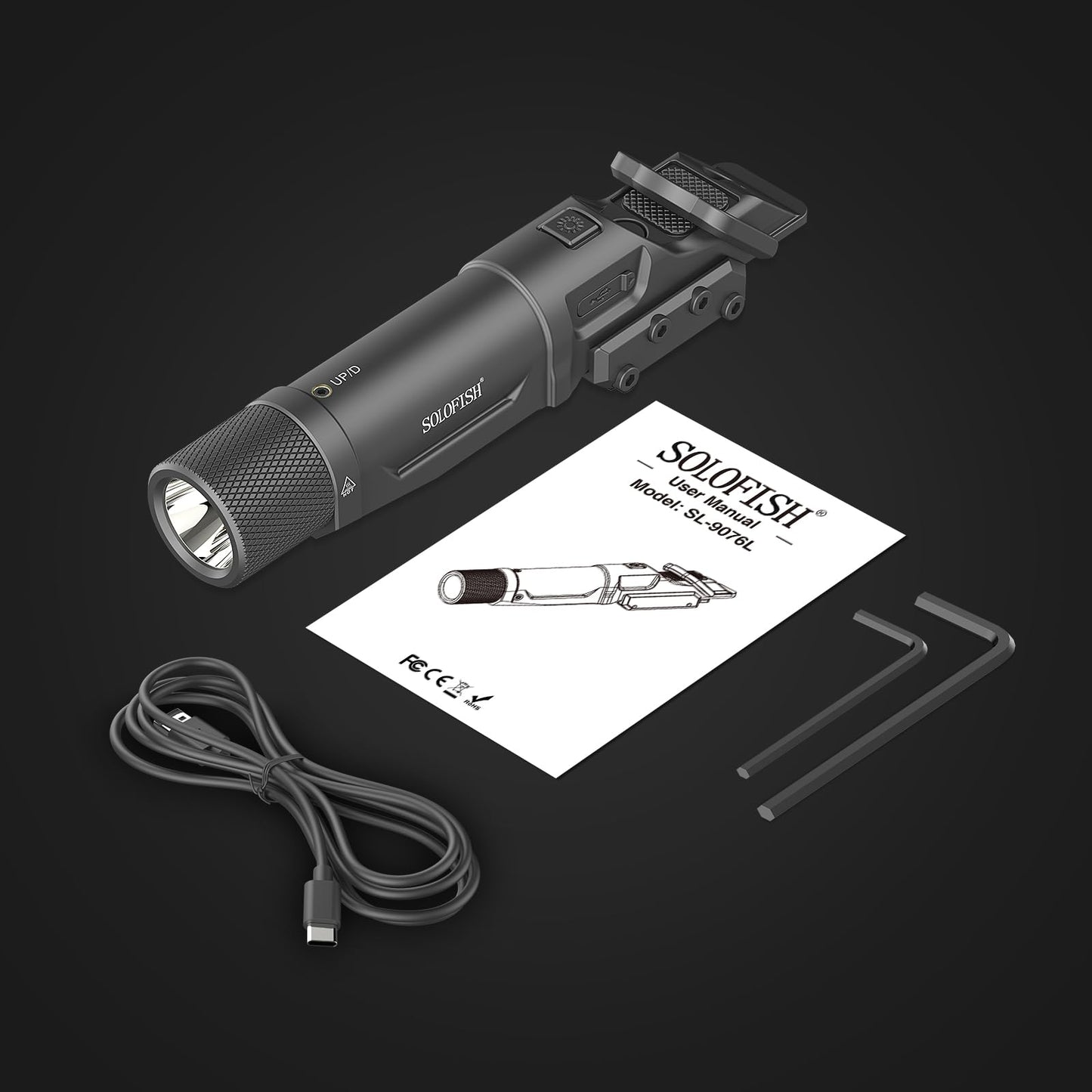 Solofish 1750 Lumens Green Laser Light Combo for Rifle