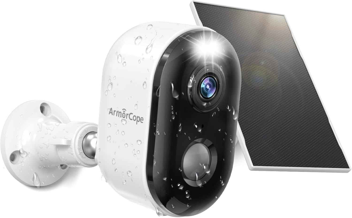 Wireless Outdoor Security Cameras 2-Pack - Solar Battery, 2K Color Night Vision, AI Motion Detection, IP66 Weatherproof, 2-Way Talk