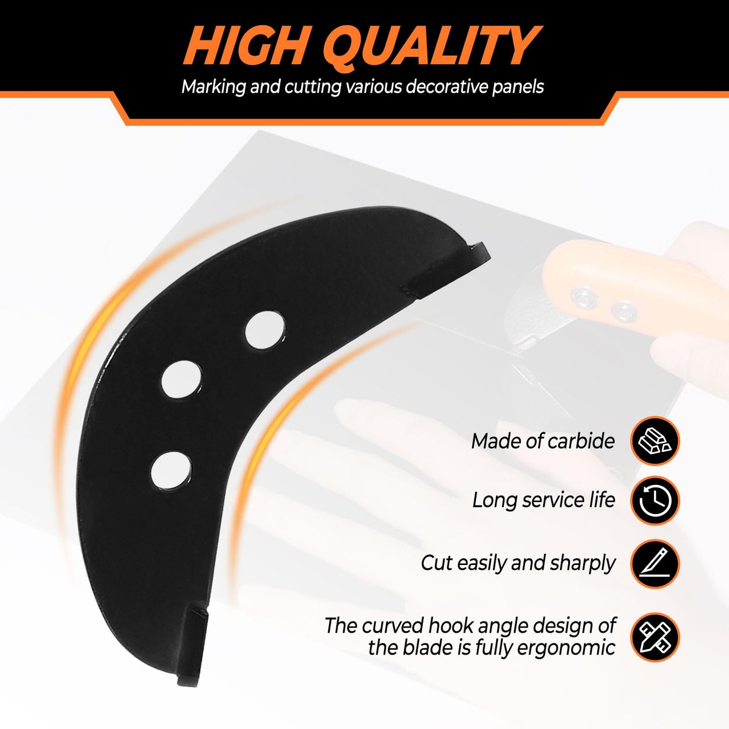 Swozzto Carbide Scoring Cutter Knife & 1PCS Replacement Blade,for Fiberboard Laminate Vinyl Flooring Cutting,& Linoleum,Plexiglass,Acrylic,Plastic,Styrene and Soft Tile Sheets Scoring Cutting