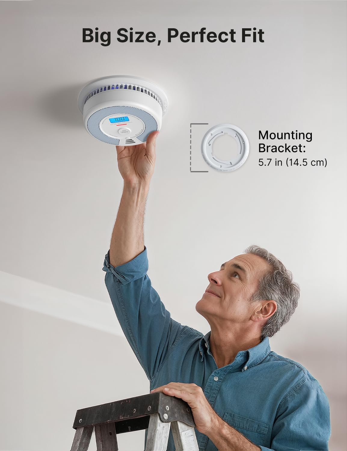 X-Sense XP0H-SN Smoke and Carbon Monoxide Detector Combo - 10-Year Battery, Easy Install