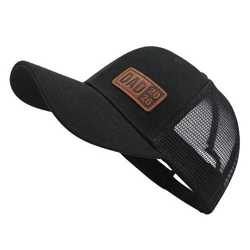 Gifts for New Dad, Leather Dad est 2026 Hat, Adjustable Cotton World's Best Papa Baseball Cap, Birthday Father’s Day from Daughter Son Black