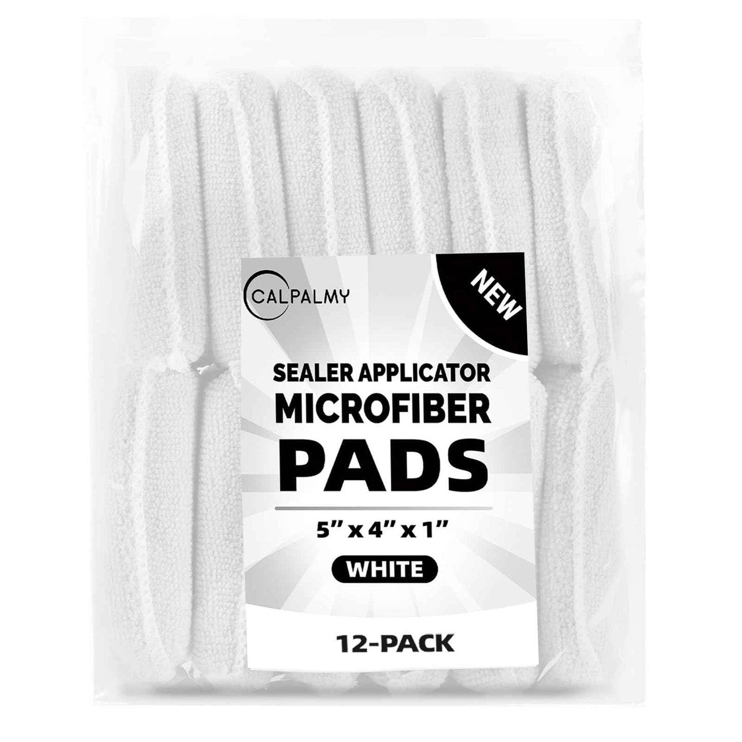 (12-Pack) Professional Microfiber Sealer Applicator Pad – The Perfect Tool to Apply Sealer to All Natural Stone and Tile Like Marble, Granite, Concrete & Slate (White)
