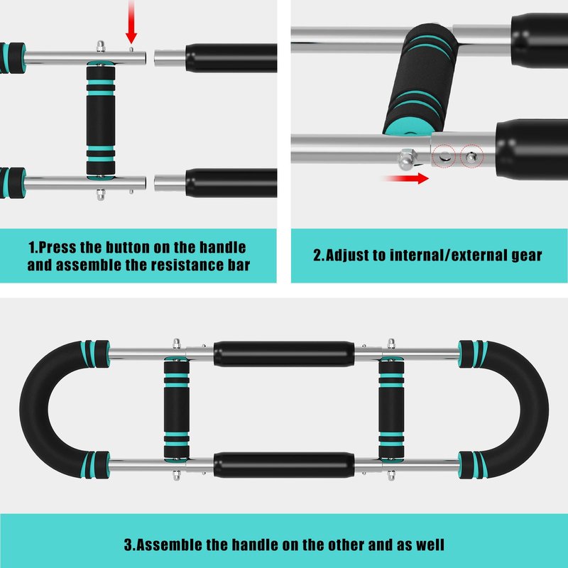 Twister Arm Trainer,Adjustable Chest Workout Equipment for Men&Women, Detachable Power Twister Home Fitness Equipment, Portable Spring Resistance for Home,Office,Gym,Travel