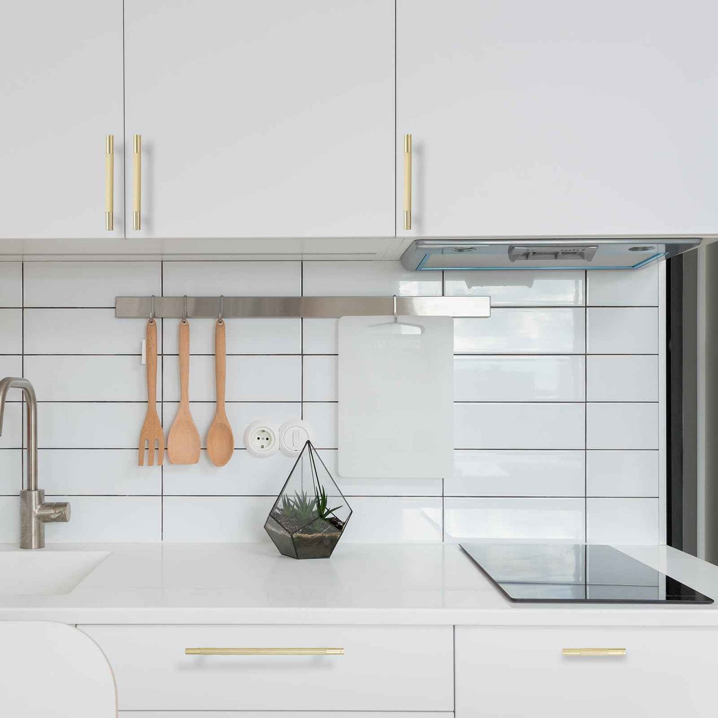 COTYKILEY 10 Pack 10 Inch(254mm) Brushed Brass Cabinet Handles Gold Knurled Kitchen Cabinet Pulls Cabinet Door Handles Kitchen Cabinet Hardware