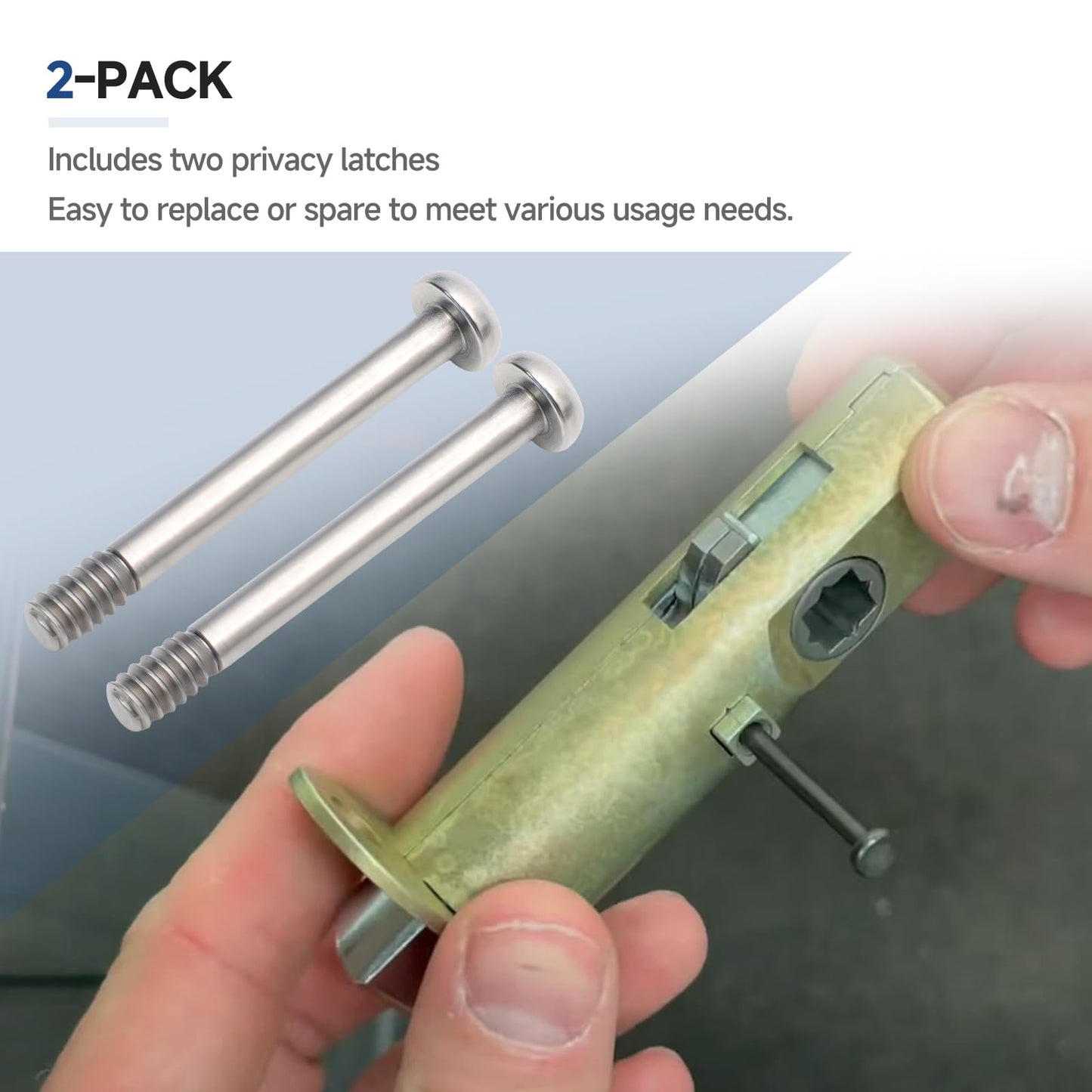 Numano for 2-Pack Door Handle Privacy Pin,Compatible with Emtek EMPP Closet and Hallway Doors, for with Common Door Handle (Stainless Steel)