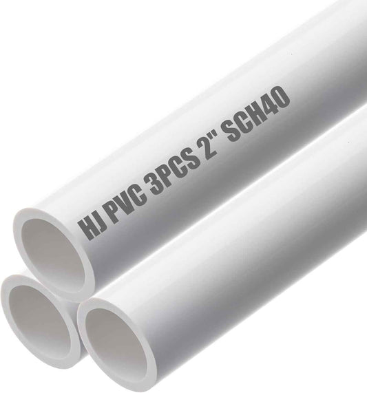 15PCS 3/4" White PVC Sch40 Pipes - 4FT Industrial Grade Durable Tubing