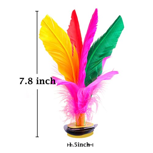 Bleiou 6 Pack Chinese Jianzi Colorful Feather Kicking Shuttlecock Foot Sports Game