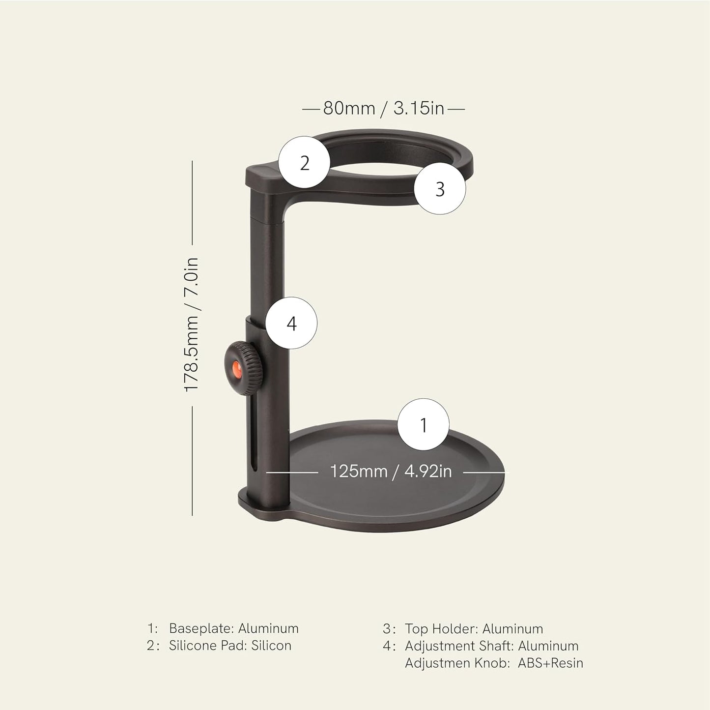 Portable Espresso Coffee Stand - Detachable Universal Pour Over Station for Easy Travel