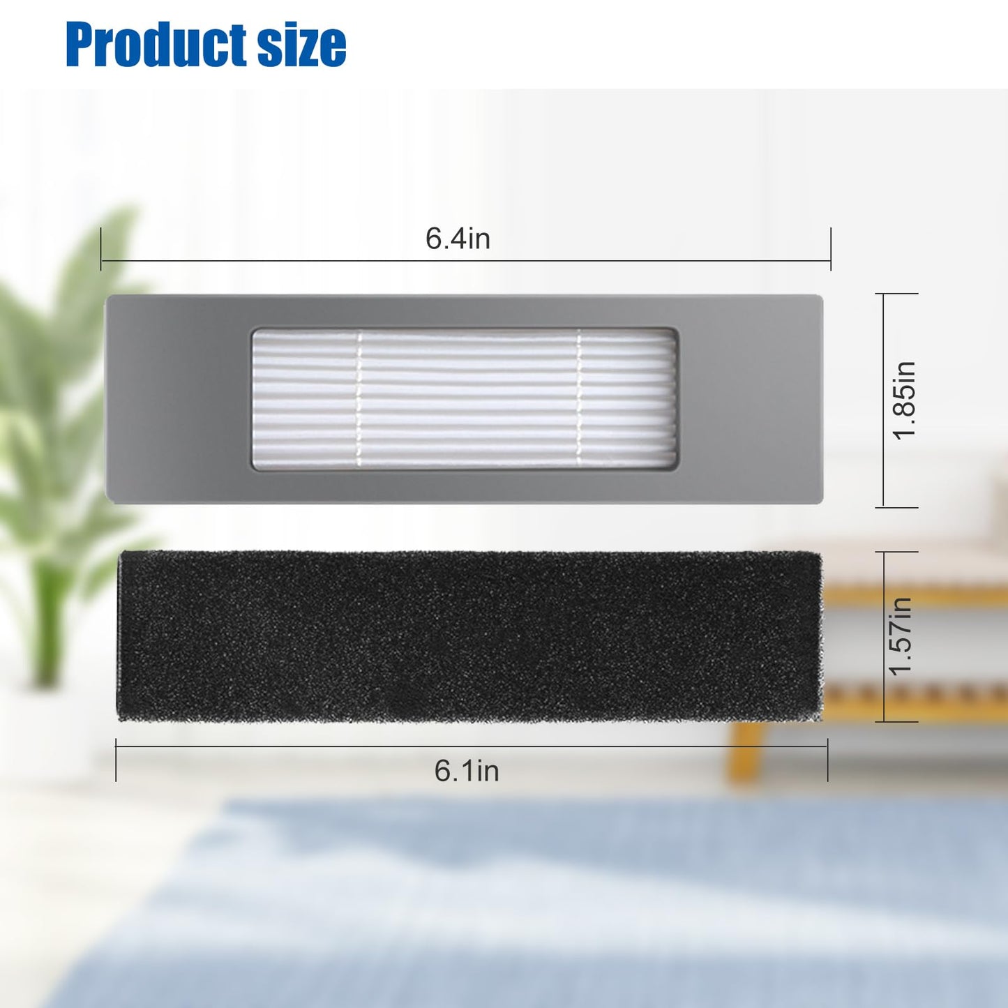 Replacement Filters for ECOVACS Deebot Ozmo T8 T8+ T8 Aivi T8 AIVI+ T8 MAX T9+ T5 N8+ / N8+ N8 Pro N8 Pro + / N8 Pro+ N10 + N7 OZMO 920 950 for Yeedi Vac 2 Pro Vac Max Vac Station Vacuum Cleaners