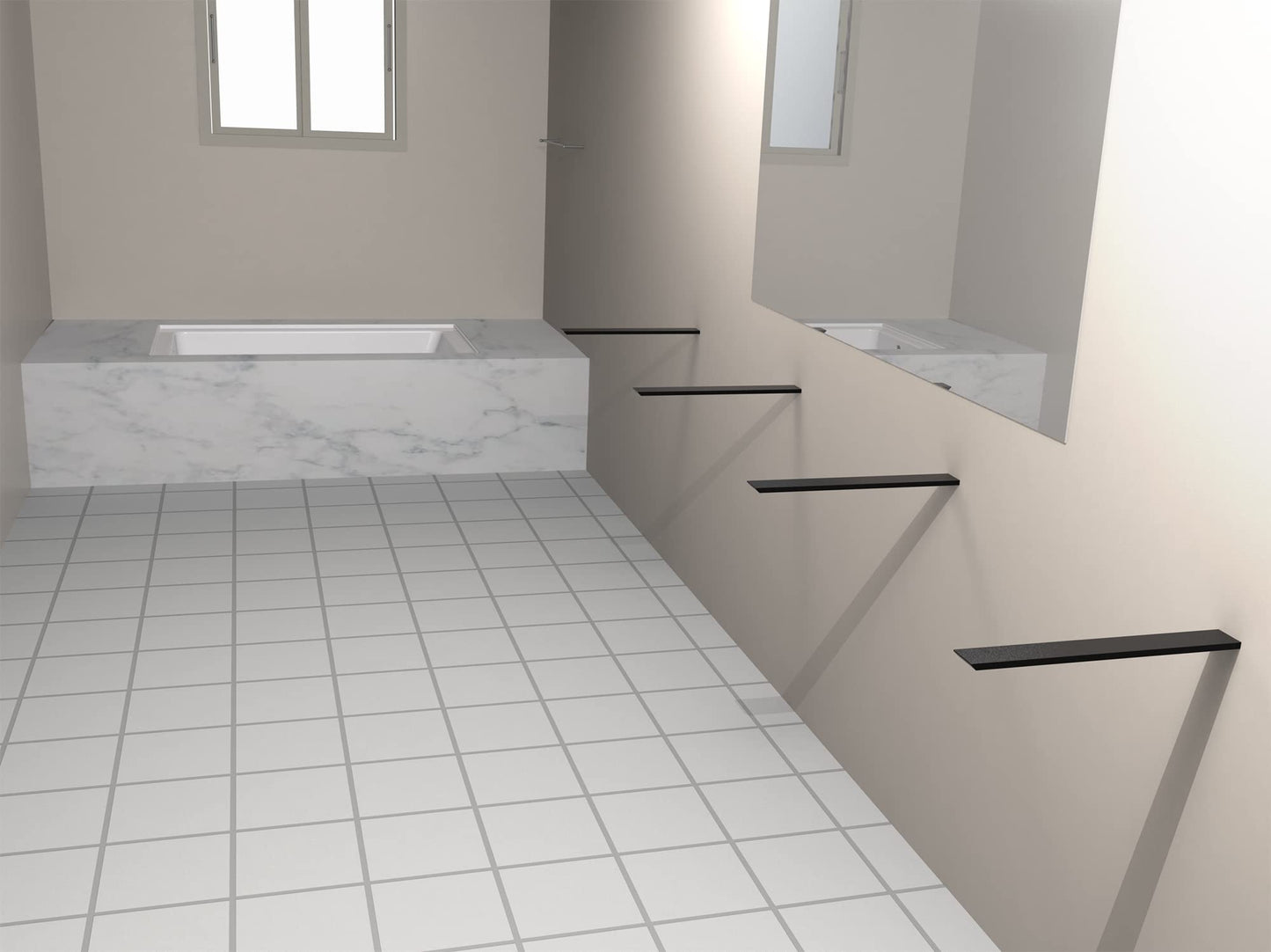 (3-Pack) Free Hanging T Shelf Bracket, Solid Heavy Duty Steel Knee Wall Hidden Granite Countertop Support Floating Bracket Hardware, Universal ,3 Count,12 Inch , DIY Projects , Screws Included