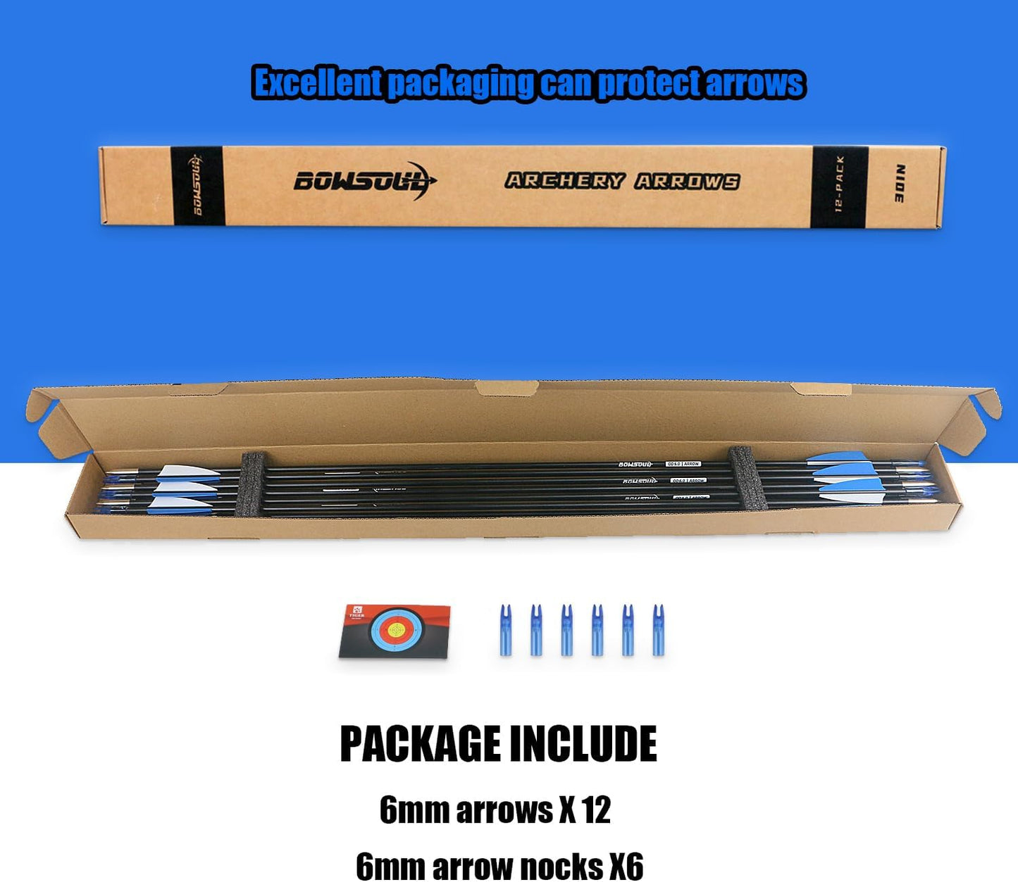Skiennix Archery Arrows - Durable Training Practice Arrows for Kids & Beginners | Pack of 12