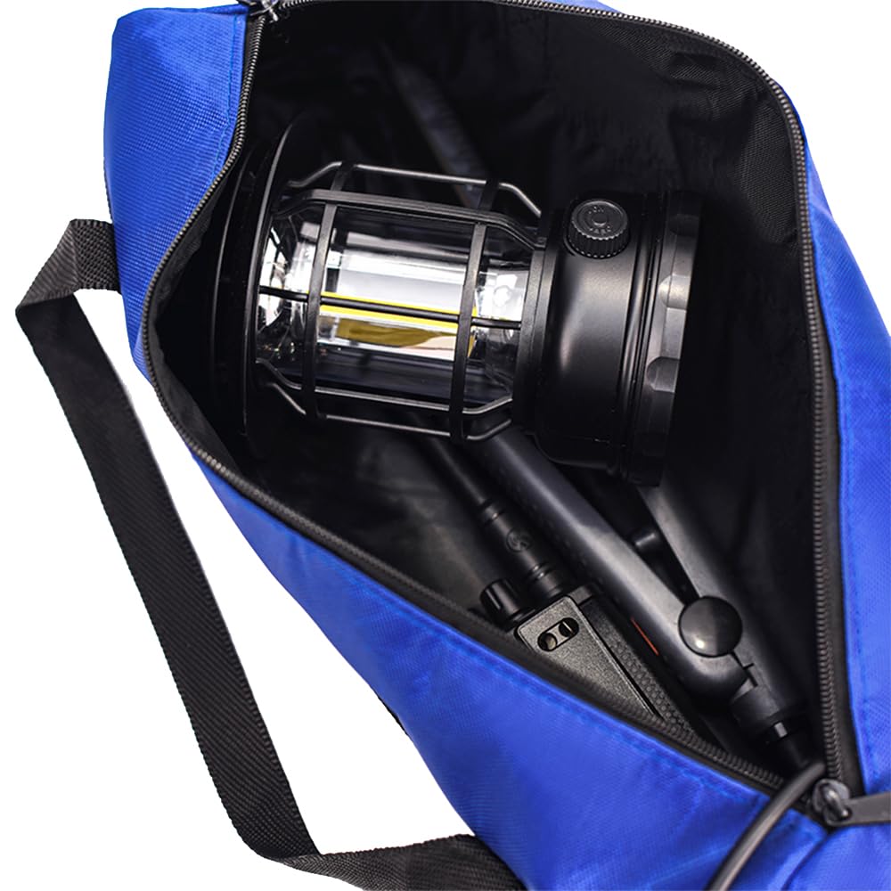 HunterBee 2 pcs Zipper utility waterproof canvas tool organizer bag screws nails bolts pouch nuts heavy duty Multipurpose storage bags Blue+Black