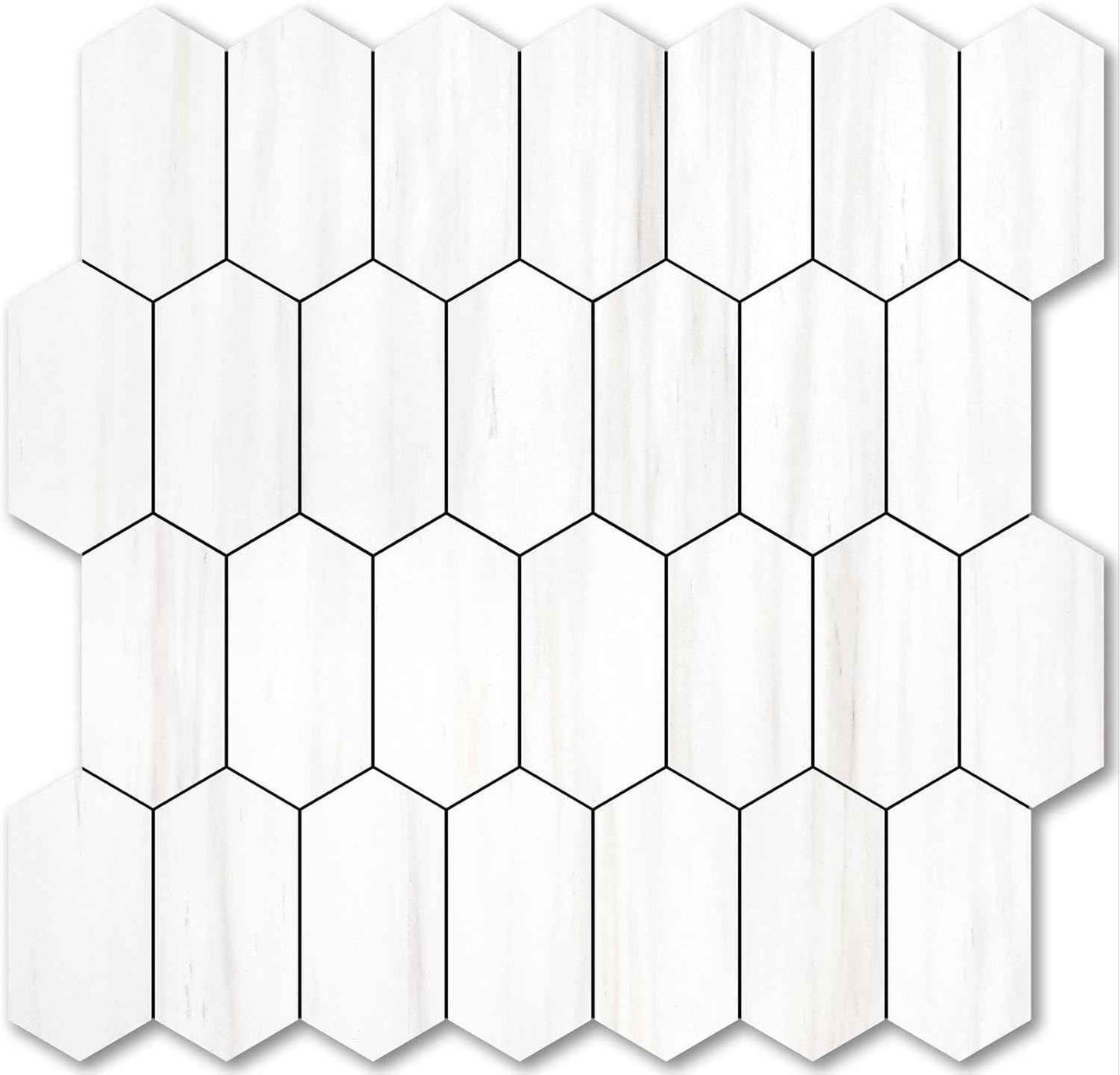 Glossy Wood Grain Peel and Stick Backsplash Tile - 10 Sheets Hexagon Mosaic for Kitchen & Bathroom, 12.4 x 12 Inch