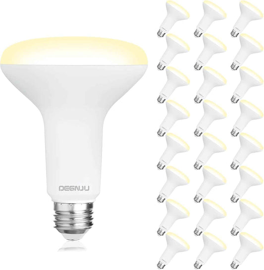 BR30 LED Flood Light Bulbs 24-Pack, 7W Dimmable 650LM Soft White 2700K, E26 Base