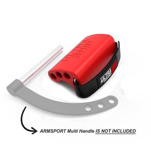 UltraGrip - Grip Attachment for ARMSPORT Multi Handle,Forearm & Fingers Trainer,Wrist Trainer,Fitness Exercise Workout Grip,Arm Strength Exerciser, Best Way to Get Big & Strong Forearms, Red